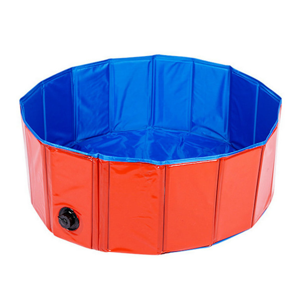 Hopfällbar swimmingpool Bärbar hundpool Rund förtjockad PVC-badkar för husdjur för dagisbarn Familjebarn