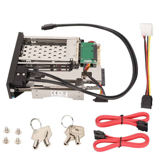 3,5 tum SATA intern hårddiskfack 2,5/3,5 tum Dual USB3,0 Upp till 6 Gbps Hot Swap-fack utan design SATA HDD-monteringsfäste