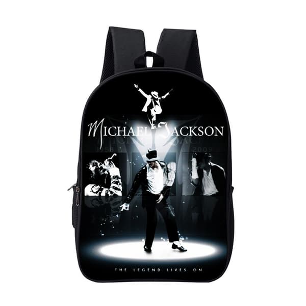 Michael Jackson rygsæk dobbeltlags taske 16 tommer stil 1