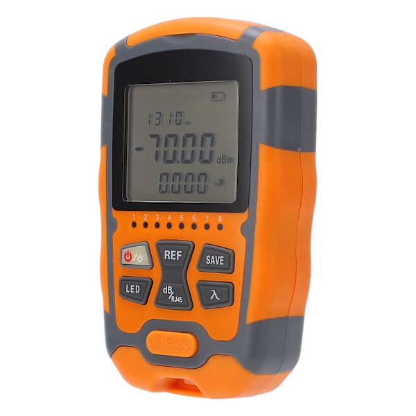 Mini optisk effektmeter Bærbar optisk fiberkabeltester multimeter med LED-lys