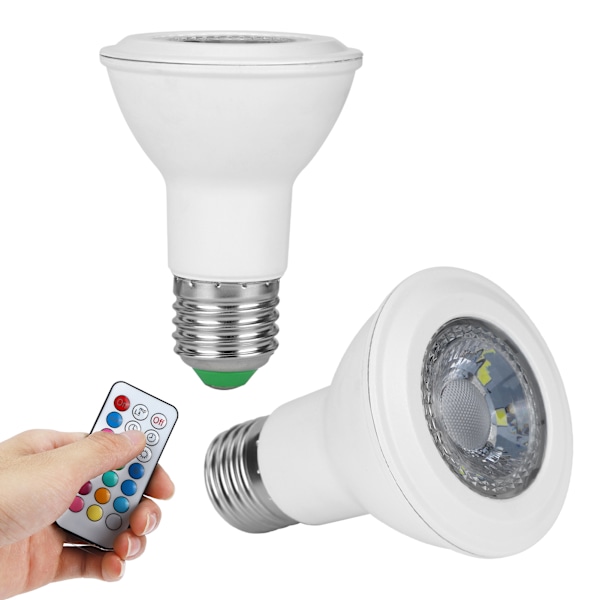 40W RGB färgskiftande LED-spotlight-lampa med fjärrkontroll Festdekorationsbelysning 85-265V (RGbCold White)
