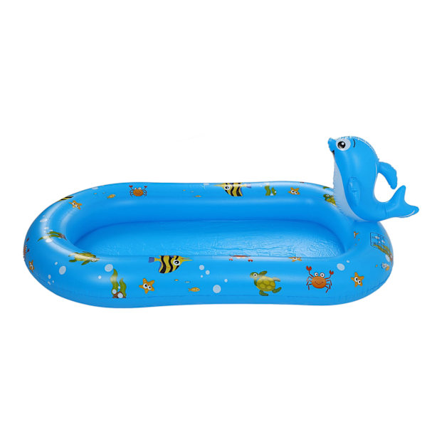 Oppustelig børnepool Tyk PVC Søde fiske mønstre Sprinkler Sommerpool Legetøj til udendørs brug