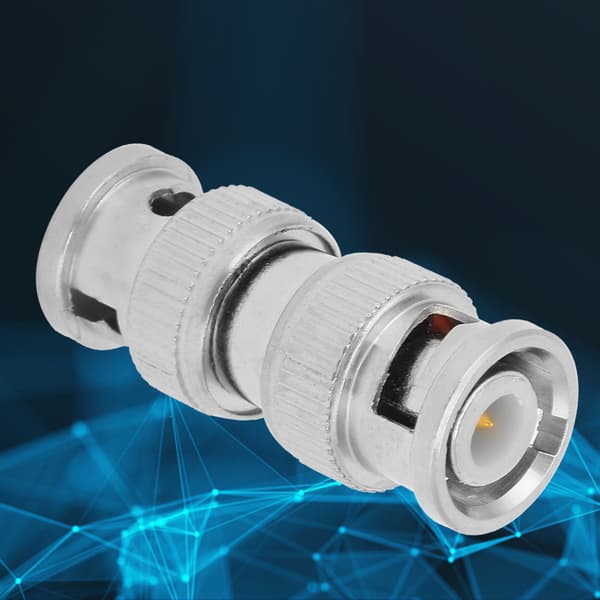 2 st BNC Hane till BNC Hane M/M Koaxialkontakt RF-adapter för CCTV-säkerhetskamera