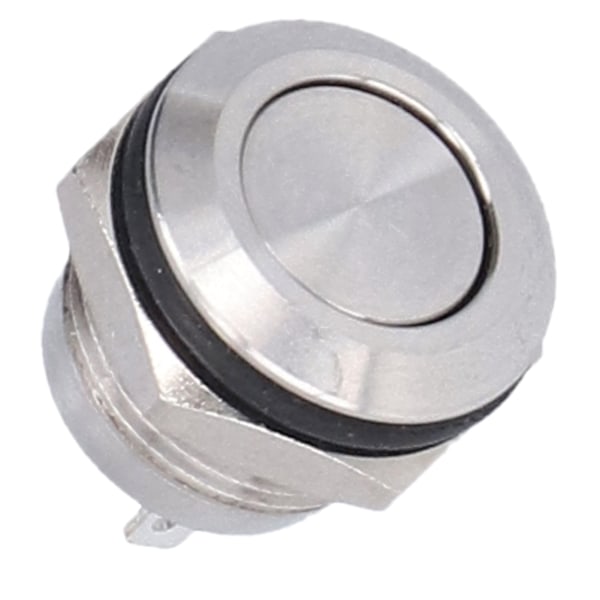 5 stk Flat Top Button Switch Rustfrit stål Vandafvisende skrueterminal Strømtilbehør 0‑220V12mm
