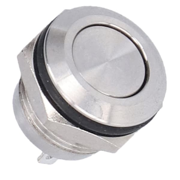 5 stk Flat Top Button Switch Rustfritt stål Vanntett skruveterminal Strømtilbehør 0‑220V12mm