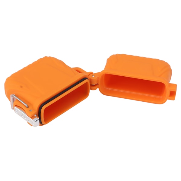 2ST Tändarefodral IP56 Vattentätt Säkert Bärbart Tändarefodral för utomhuscampingresor Orange