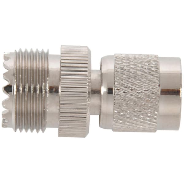 6X TNC-hann til PL259 UHF-hunn-adapterkontakt, sølv Silver