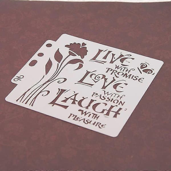 Kjærlighetssjablonger Mal Maleri Scrapbooking Preging Stempling Album Kort Diy