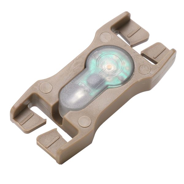 Utomhus Mini Survival Light IPX8 Vattentät säkerhetssignallampa för 2,5 cm Bredd StrapMud Färg Bas Lila Light