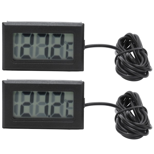 2 stk elektronisk digital termometer termostat temperaturmåler 2s Opdatering med ProbeBlack