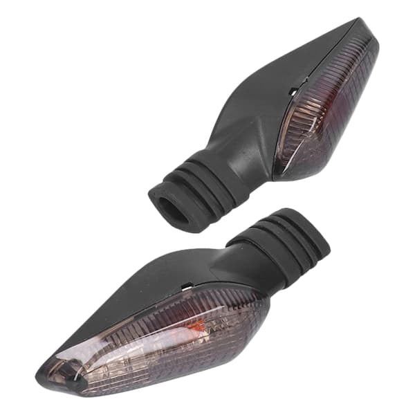 12V Gul Blinklys Blinkerbyte til Ducati Monster 695 696 796 797 821 1100 S EVO 1200 - Sort Linse