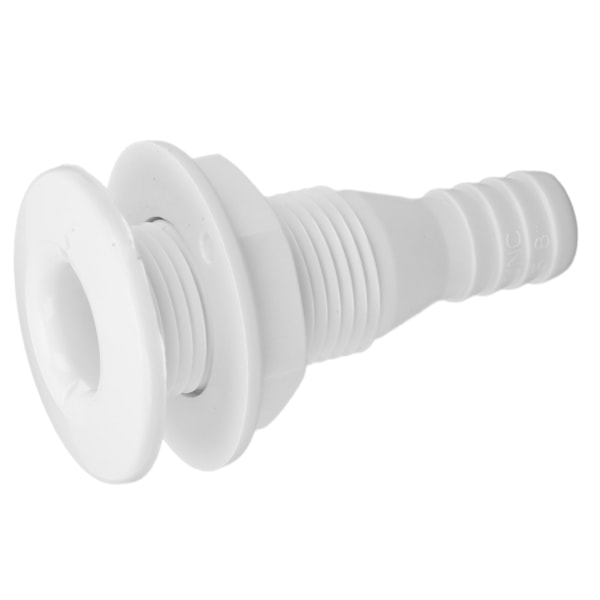 5/8in Thru Hull Fitting Rak ABS Slagtålig slangkoppling Tillbehör för båtar MarinesWhite