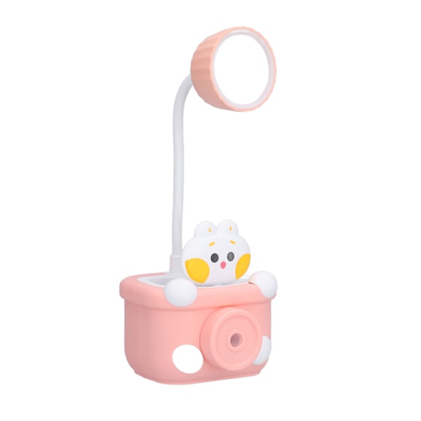 Bordlampe LED Lyskilde Praktisk Sødt Mønster USB Opladning Pen Holder til Boligindretning Gave