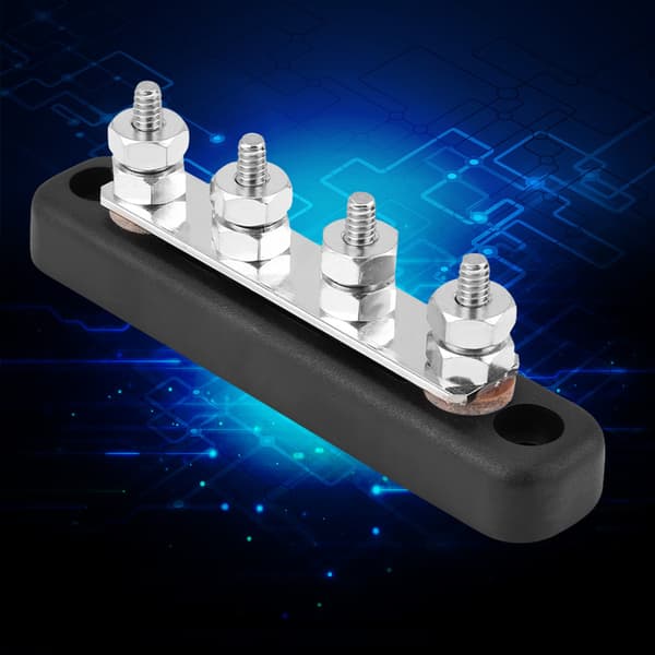 4-bultars samlingsskena Elektriskt anslutningsblock 100A AC 300V DC 48V