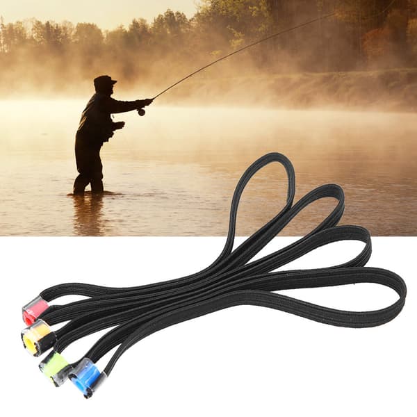 Lättviktig Elastisk Tyg Fiskelina Tippet Spole Ring - 4 ST
