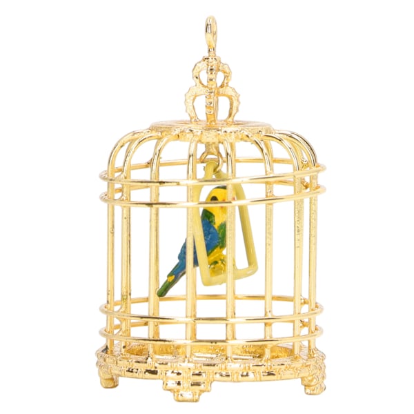 1/12 dockhus fågelbur i metall Dockhus Miniatyr fågelbur för 1/12 1/6 dockhus dekoration Fotografi rekvisita guld