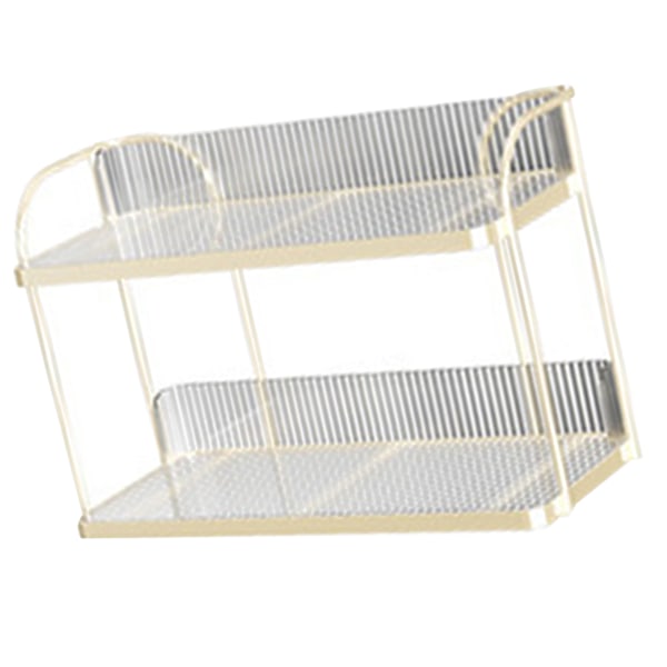 Transparent opbevaringsstativ med dobbelt lag Desktop Kosmetik Opbevaringsstativ Tilbehør Organizer til soveværelse