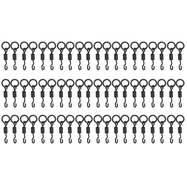 60 stk Universal Spinner Swivels Connector Enkelkrog Hurtigudskiftning Karpefiskeudstyr Tilbehør
