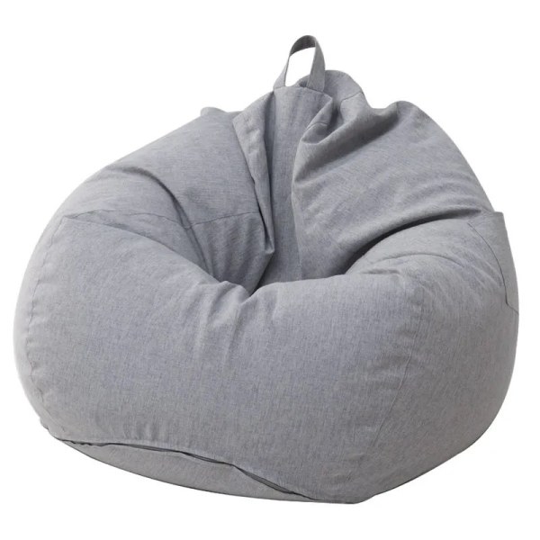 YIDOMDE Sitzsack sohvasäkki, Puffstühle ohne Füllmaterial, Leinenstoff light gray