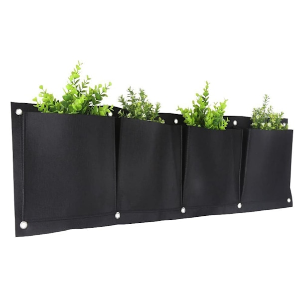 Vægmonteret Filtplanter Multiport Plantningspose Haveplanter Plant Grow Bag