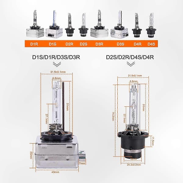 2-pack 35W HID Xenon-lampor, D4R-typ, 12V DC