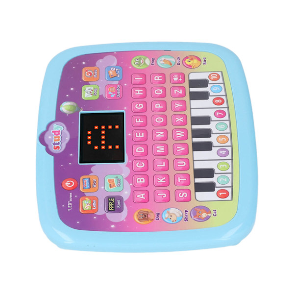 Barn Talking Tablet Tidlig Utdanning Småbarn Læringstablett Smarty Læringstablett 8 Moduser Engelsk Læringstablett Blå