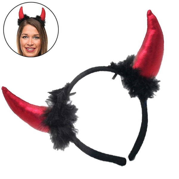 Devil Horn Pannband Halloween Kostym Tillbehör Pannband Mardi Gras Combination 1