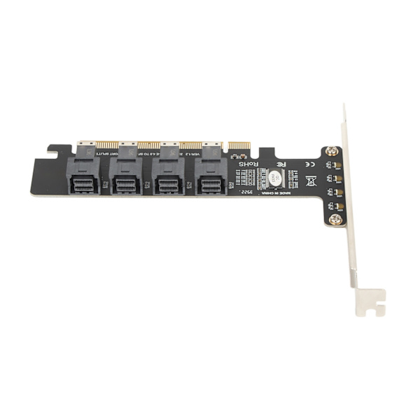 PCIE U.2 -sovitin kortti PCIE X16 4 porttiin U.2 NVME SFF8643 SFF8639 PCIE Split laajennuskortti LED-indikaattorilla