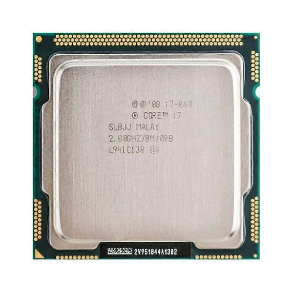 Core i7-860 CPU - Socket LGA 1156 4 kärnor 8 trådar 2,8 GHz 8 MB L3-cache 95W.