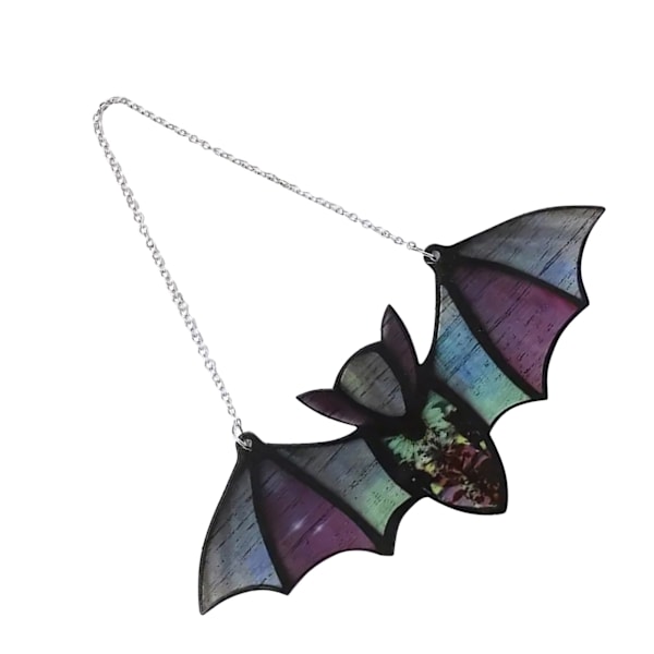 Halloween Flaggermus Vindu Hengende Solfanger Reflekterende Effekt Fargerike Fargede Flaggermus Vindu Ornament