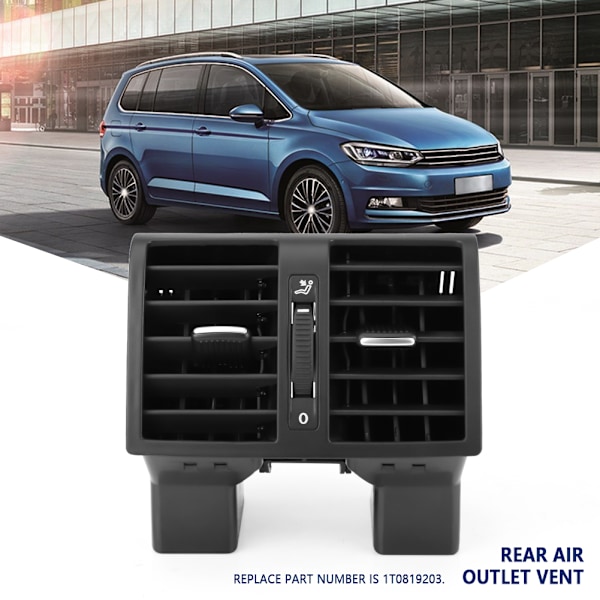Bakre midtkonsoll Air A/C utløpsventil for Touran Caddy 04-15 1T0819203
