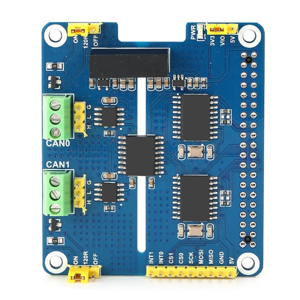 Dubbelkanals isolerad CAN-modul med inbyggd skyddskrets för Raspberry Pi