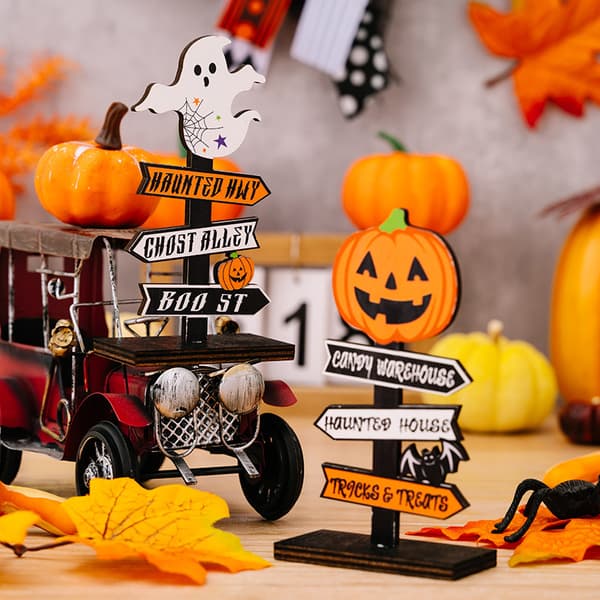 2 Halloween-dekorationer, Halloween-græskar