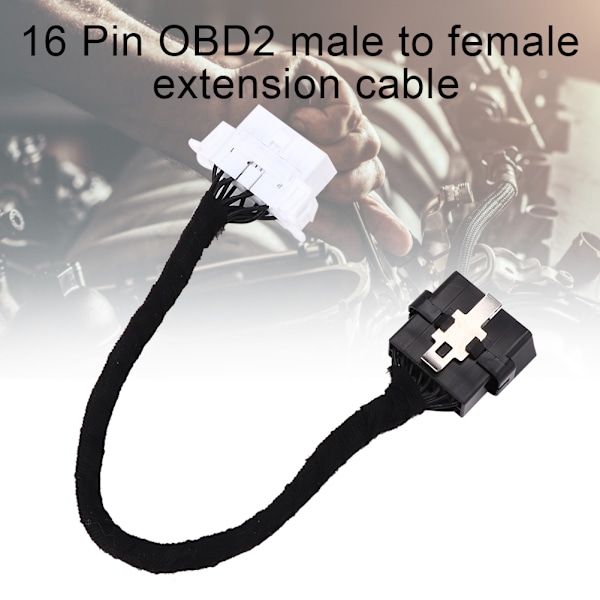 OBD2 1-1 Liitäntä Flanelli Elektroninen Johto OBD 16PIN Jatkokaapeli