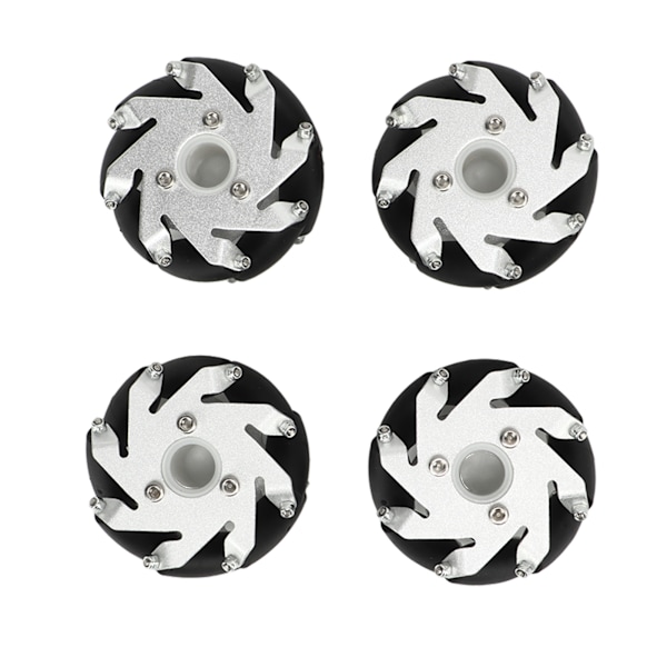 4 kpl 60 mm omnipyöriä, alumiiniseos, omnipyöräsetti, 2 vasenta, 2 oikeaa, 14159