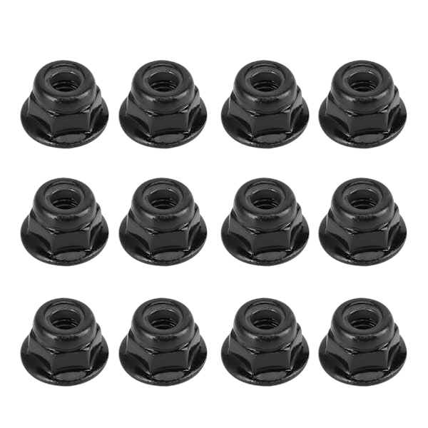 12 kpl. Luistamattomat pultit 4 mm lukitusmutterille Axial Traxxas TRX4 TRX6 SCX10 1/10 RC-mallin autolle (musta)