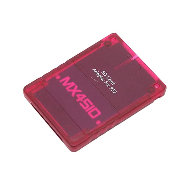 PS2 rød minnekortleser: Transparent Plug and Play-spillkonsolladapter