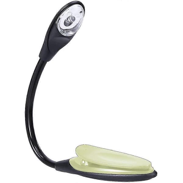læselampe boglampe med 5 lysdioder, 3 lysstyrker, USB-genopladelig Grey