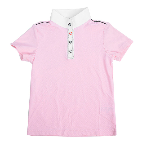 Flickor Moderiktig Bekväm Sport Ridsport T-shirt Ridning Kort ärm (Rosa 130)