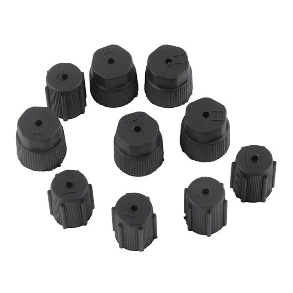 10st Universal Luftkonditionering Servicelock A/C Reparation Köldmedium Laddningsport Lock Autotillbehör