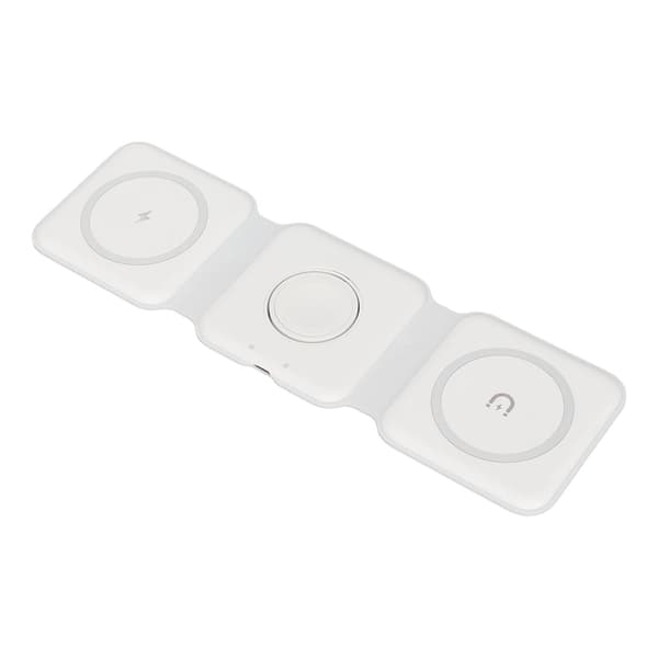 Foldbar 3 i 1 magnetisk trådløs lader for rask lading av iPhone