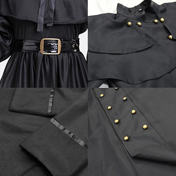 Plague Doctor Steampunk Præst Halloween Kostume M