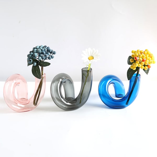 Glasvas Oregelbunden Hollow Out Elegant modern vas för vardagsrumskontor matbord