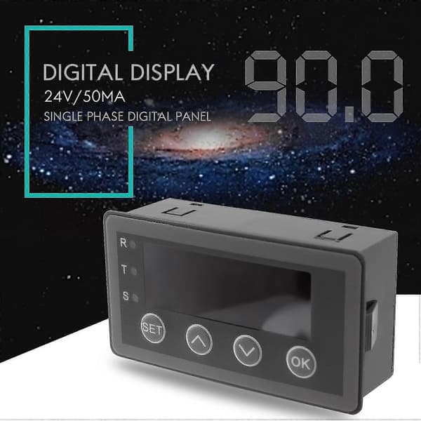 Digital displaymåler 0-10V 0-20mA 2-10V 4-20mA Analog inngang LCD-panel Spenning Strømmåler Harmaa
