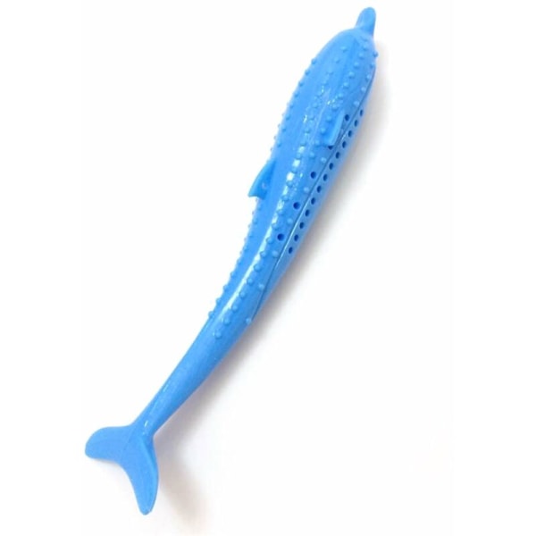 explosion kattmynta silikon leksak katt tandborste rengöring av tänder molar stick katt mumsande delfiner rolig blå katt, modell:blå