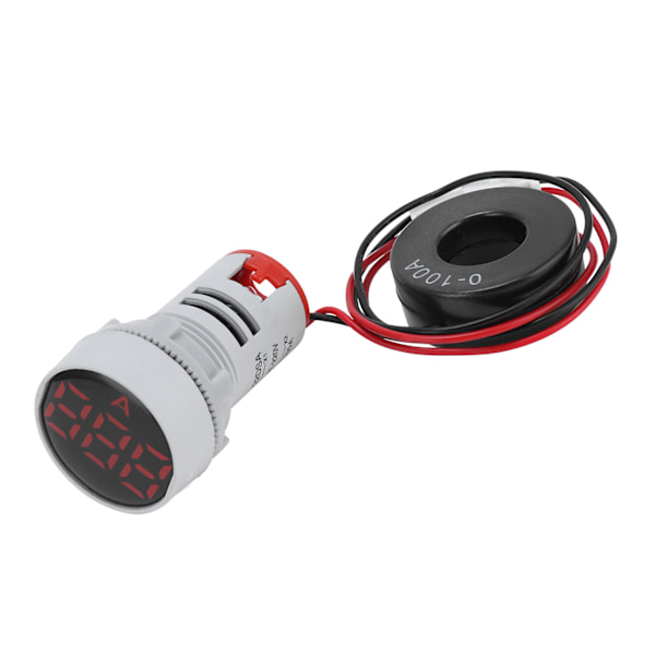 Digital strömmätare Kristallpanel Amperemeter Rund signalindikator AC 220V AD16‑22DSARed