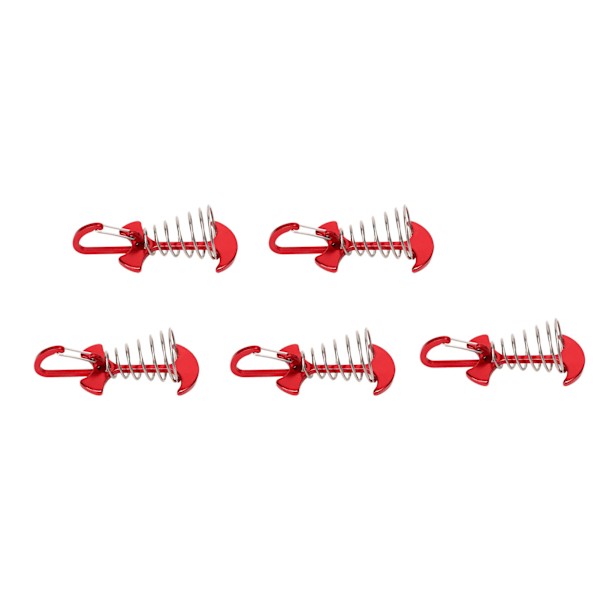5 ST Fishbone Däck Ankarpinnar Tält Markis Fjäderkrok Justerbar Vindrep Fixering Spänne Däckskrok