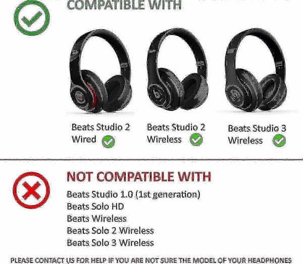Erstatningshovedbånd til Studio 3 - Reparationstilbehør til hovedtelefoner Defiant Black-Red