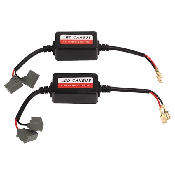 2 st H1 LED-ljusdekodare 12V DC Anti-flimmer Resistor Dekodare för LED-strålkastare Dimljus