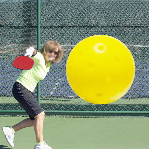 Miljøvennlig PE Gul Høy Sprett Pickleball Ball Sportsutstyr Tilbehør